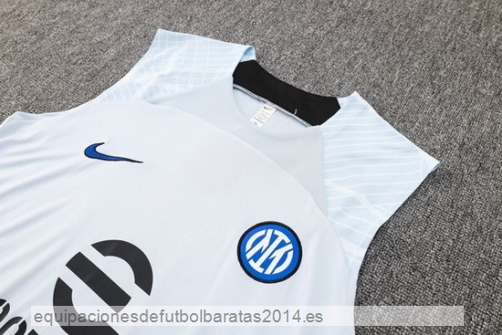 Nuevo Entrenamiento Sin Mangas Conjunto Completo Inter Milan 23/24 Azul II Negro Baratas